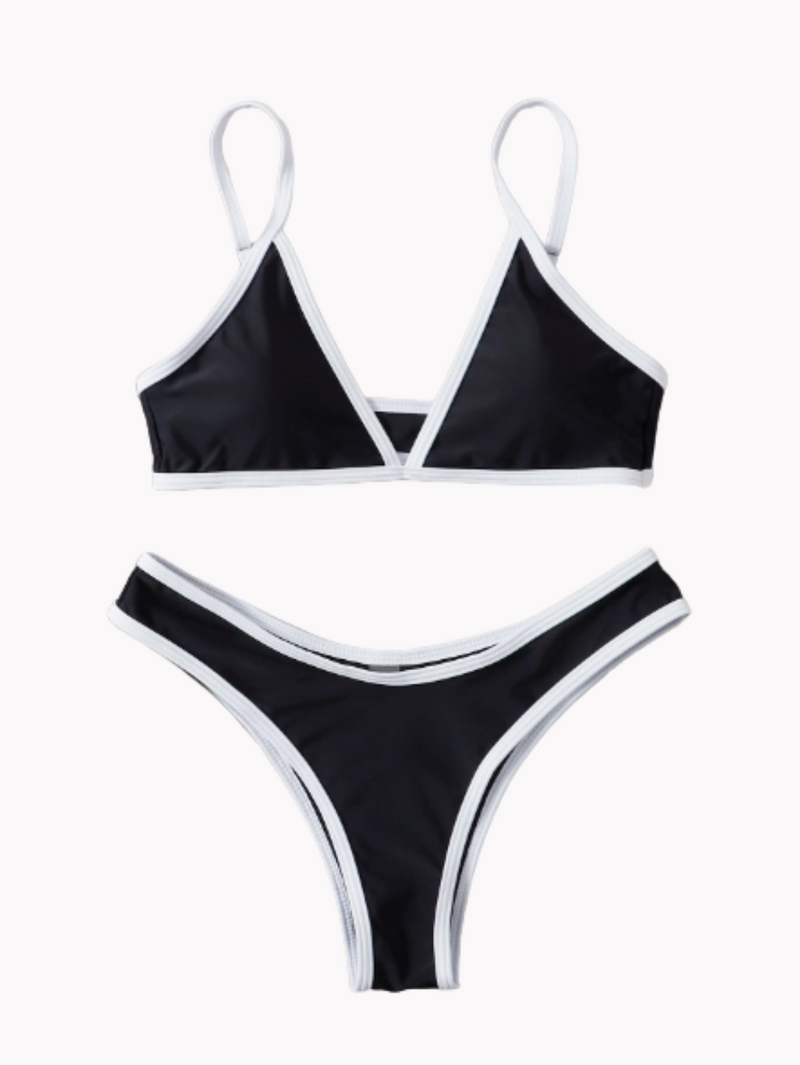 Biquíni Sereia de Rubi Vermelho: sensual e vibrante, com bordado branco que realça a beleza do vermelho. Descubra o poder do verão na Alô Sol! Linha Pôr do Sol.