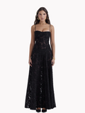 Vestido Flor da Meia-Noite: elegante vestido em malha poliéster com estampa floral exclusiva em tons escuros. Descubra na Alô Sol!